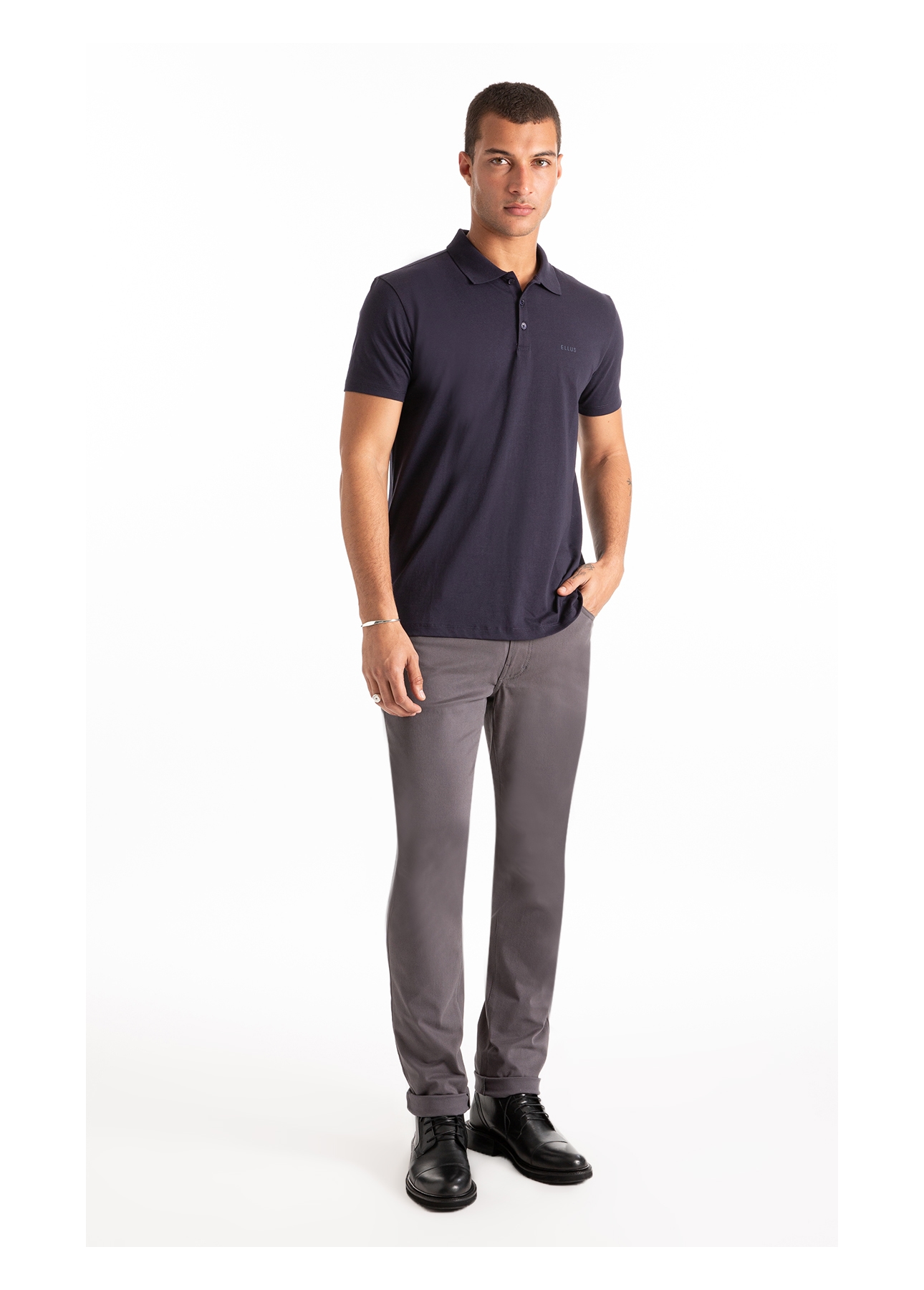 Polo Pima Easa Mirror Dark Navy
