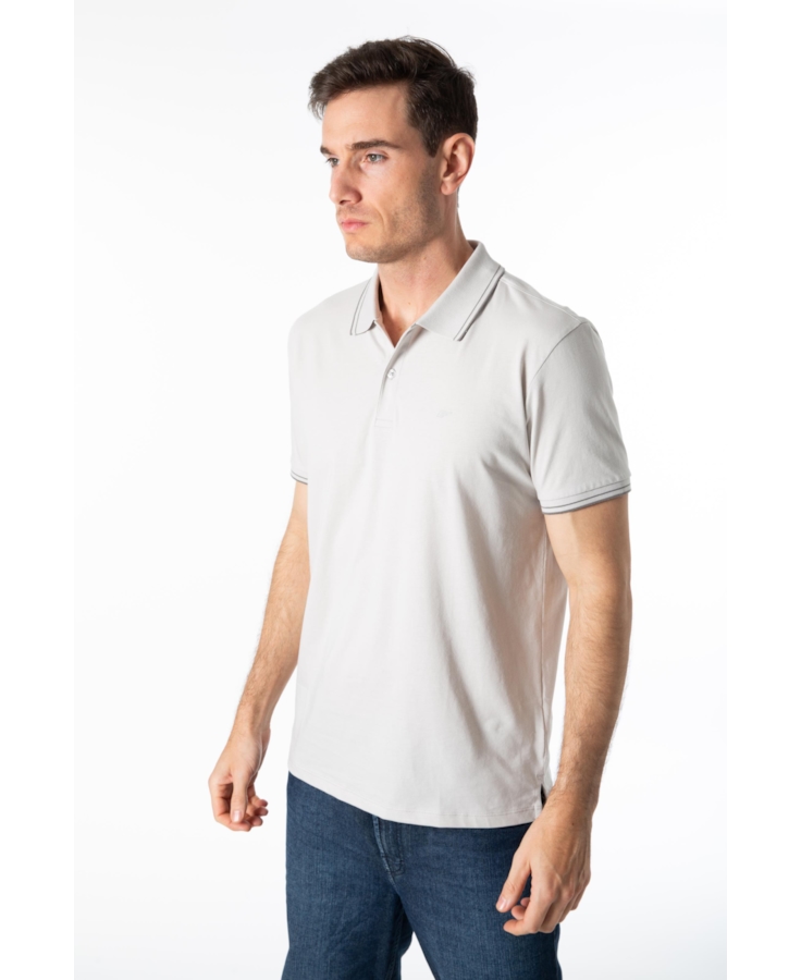 Polo Pima Easa Outline Classic Mc Prata