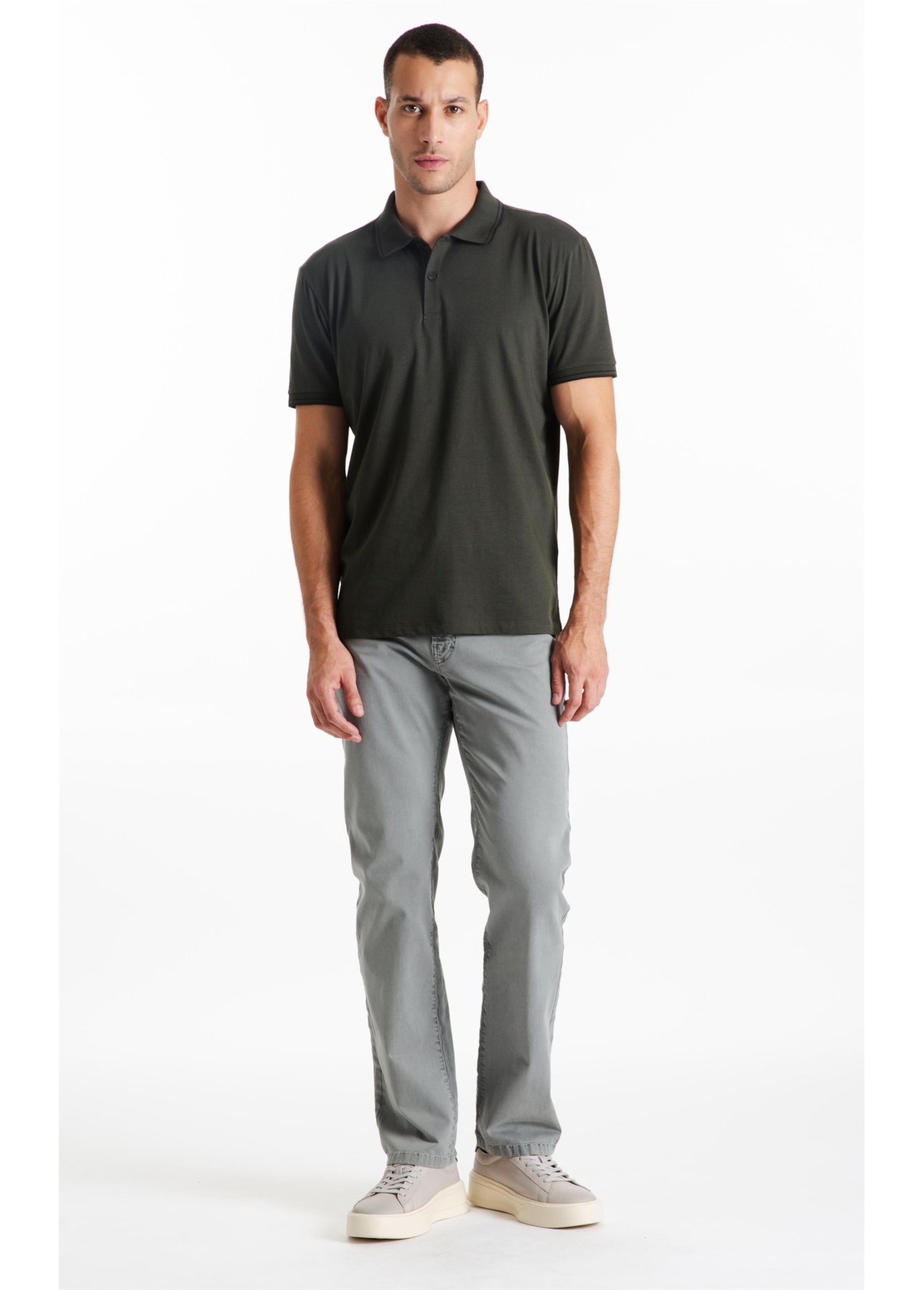 Polo Pima Easa Outline Classic Verde Militar