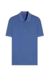 Polo Pima Manual Azul Jeans