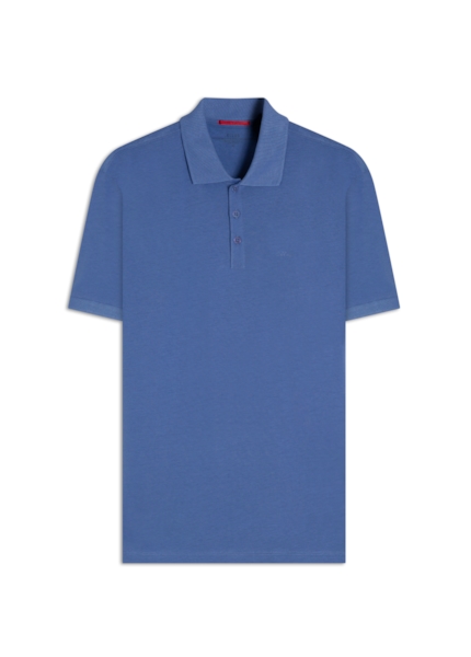 Polo Pima Manual Azul Jeans