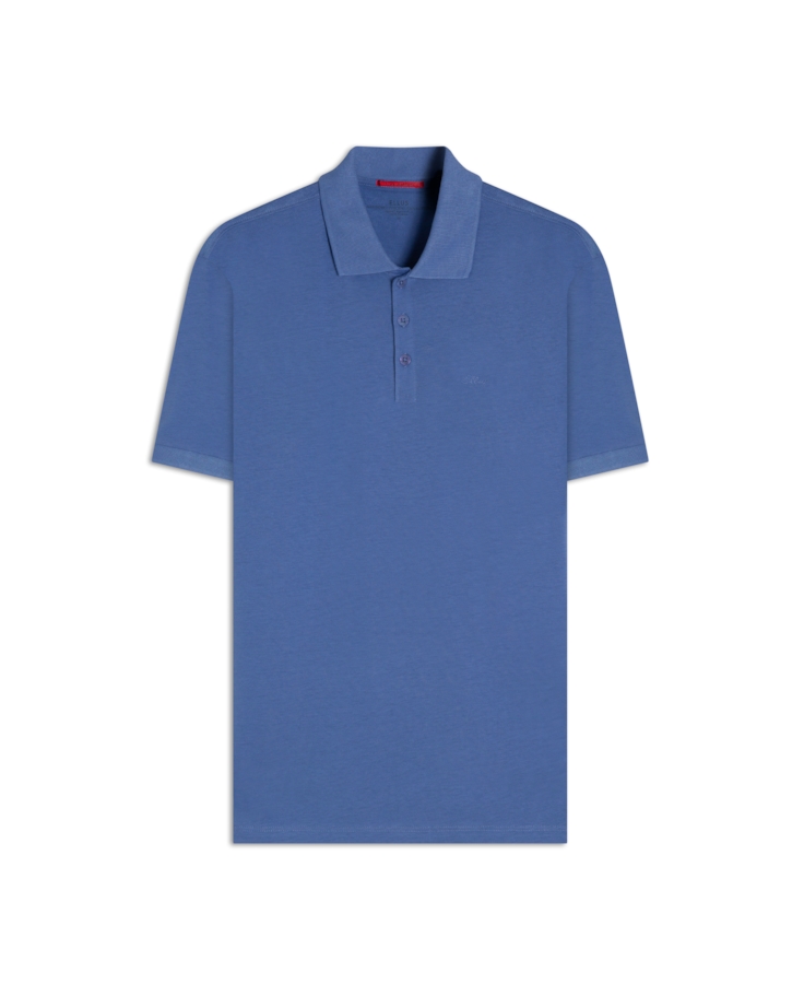 Polo Pima Manual Azul Jeans