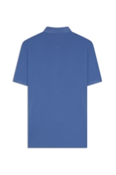 Polo Pima Manual Azul Jeans