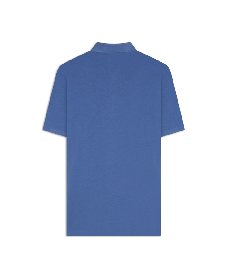 Polo Pima Manual Azul Jeans