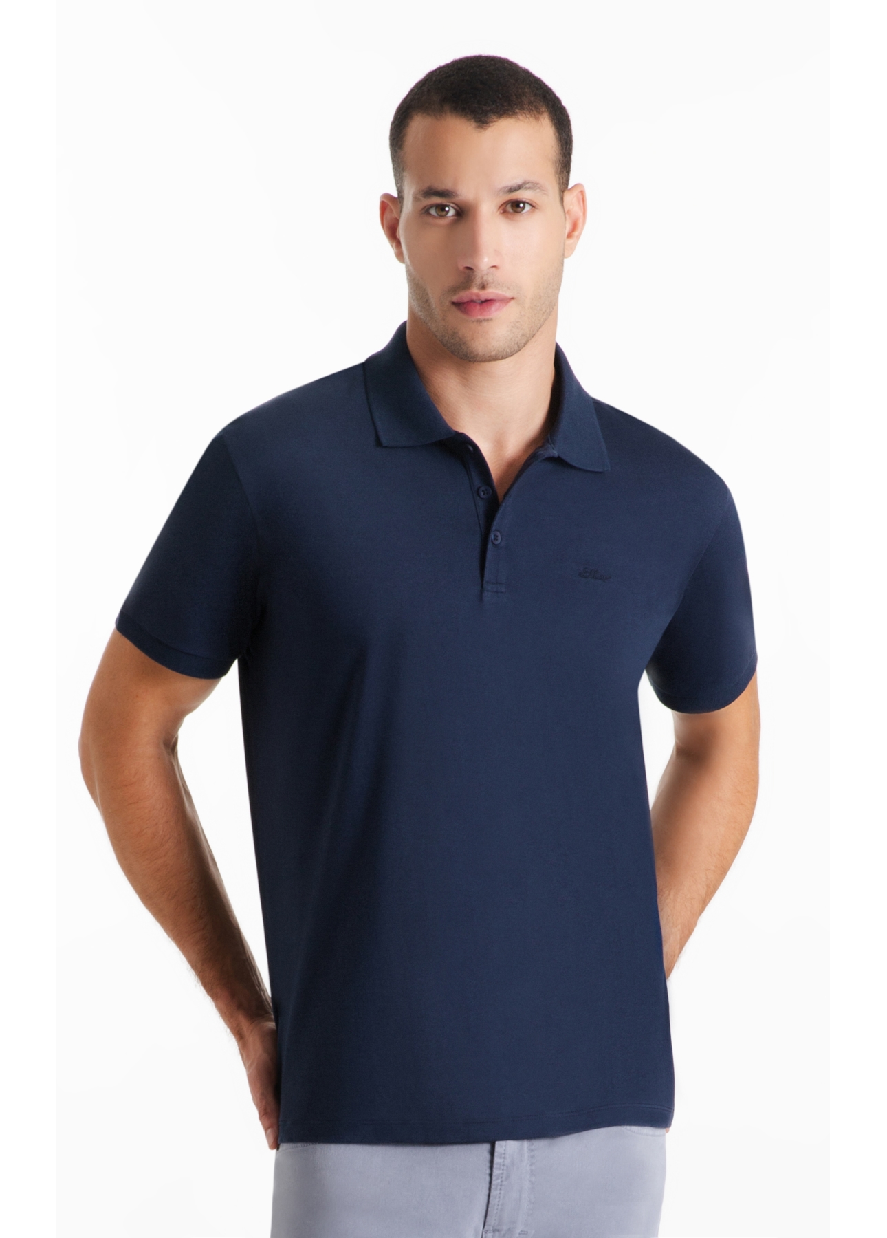 Polo Pima Manual Dark Navy