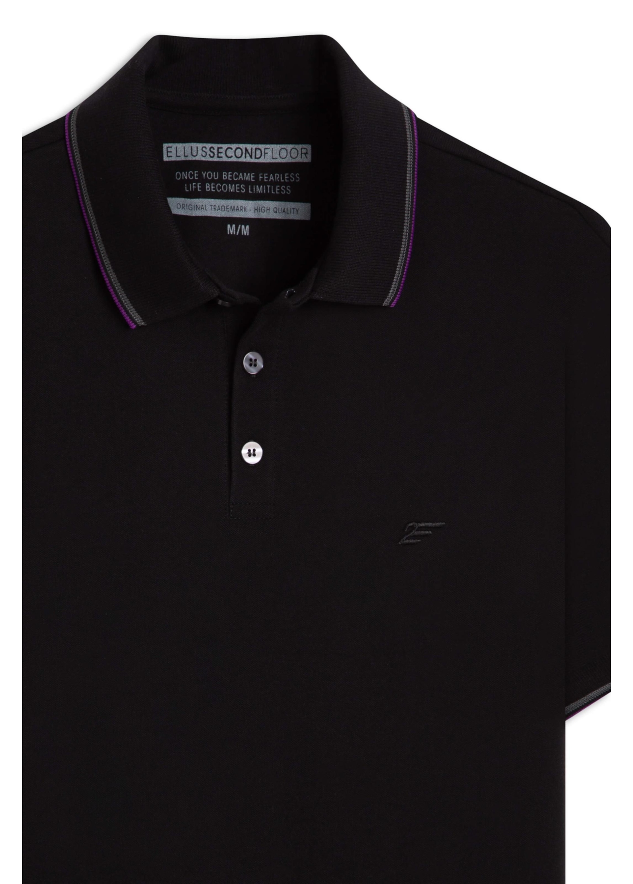 Polo Piquet 2nd Floor Friso Preto