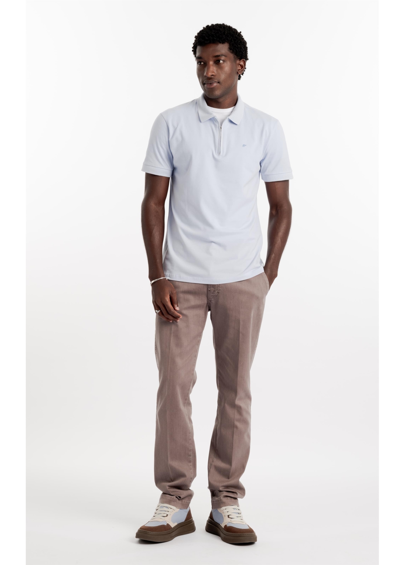 Polo Piquet Classic Azul Claro