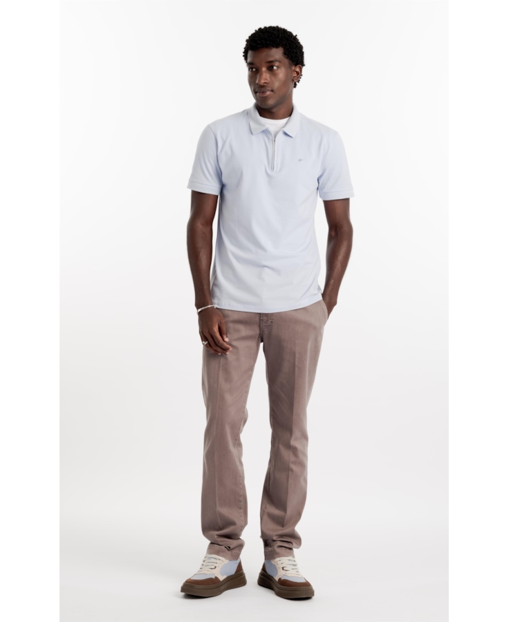 Polo Piquet Classic Azul Claro