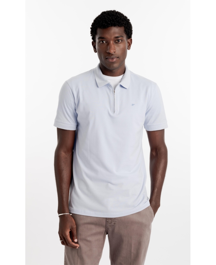 Polo Piquet Classic Azul Claro