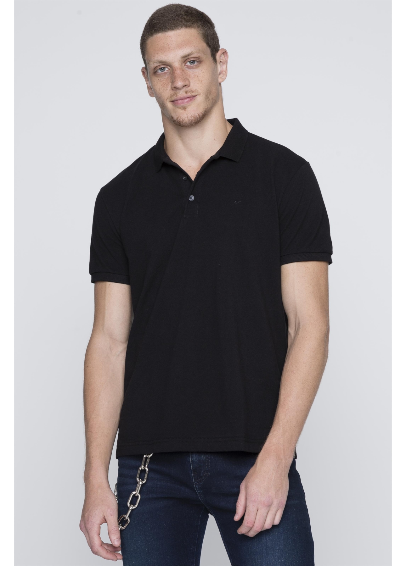Polo Piquet Classic Preto