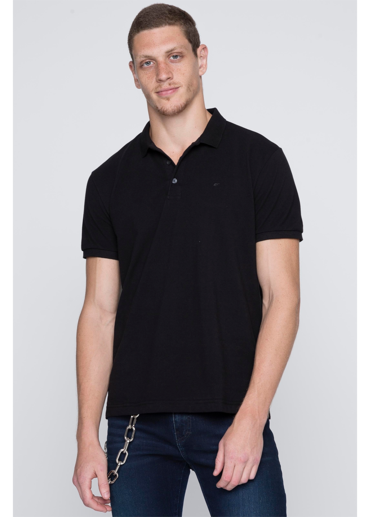 Polo Piquet Classic Preto