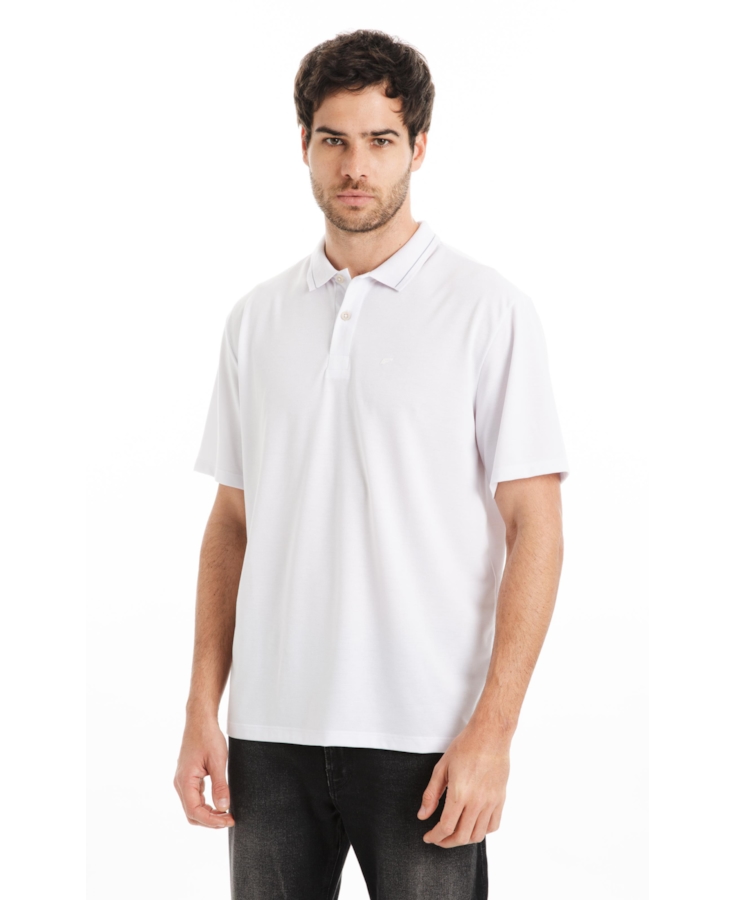 Polo Piquet Contrast Branco