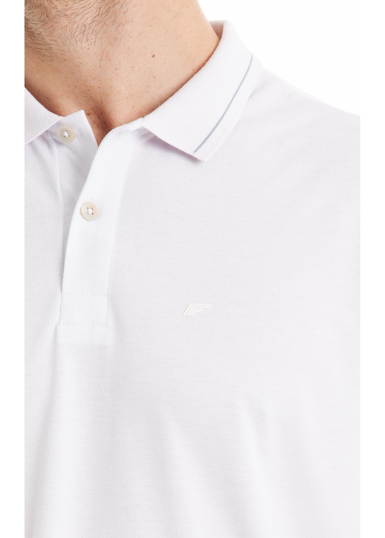 Polo Piquet Contrast Branco