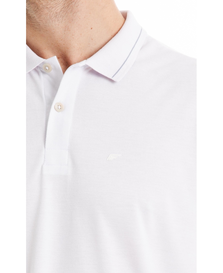Polo Piquet Contrast Branco