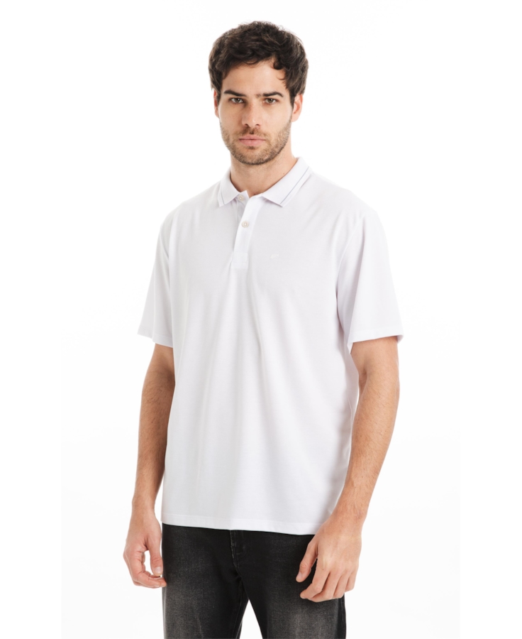 Polo Piquet Contrast Branco