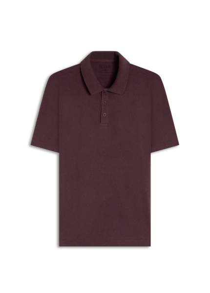 Polo Piquet Cotton Melange Easa Bordo Mescla