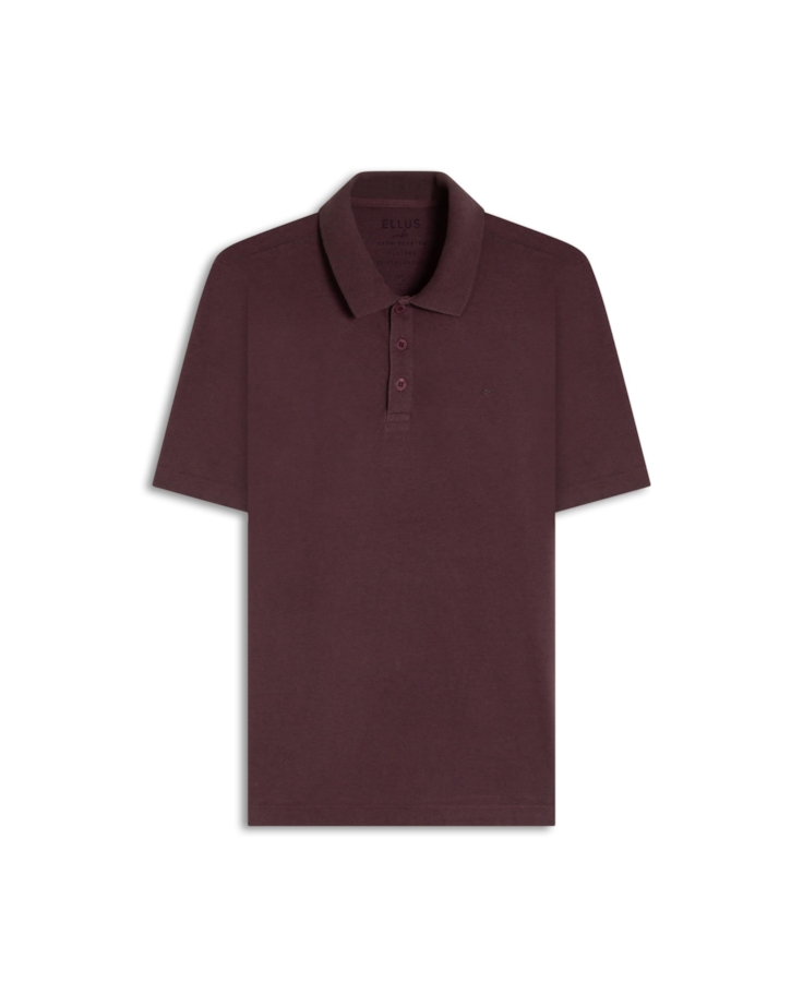 Polo Piquet Cotton Melange Easa Bordo Mescla