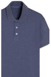 Polo Piquet Cotton Melange Easa Ocean