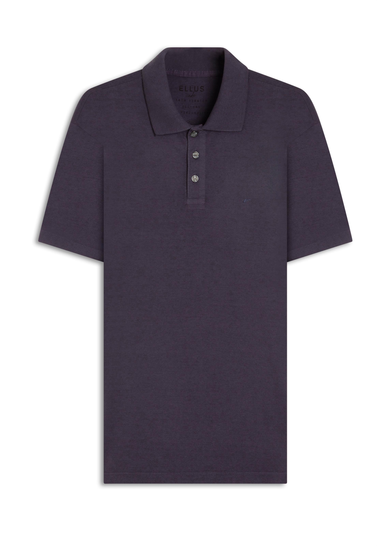 Polo Piquet Cotton Melange Easa Old Purple Mescla