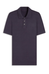 Polo Piquet Cotton Melange Easa Old Purple Mescla