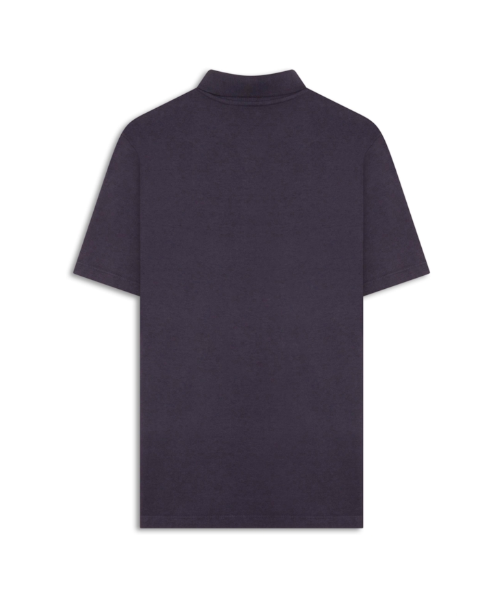 Polo Piquet Cotton Melange Easa Old Purple Mescla