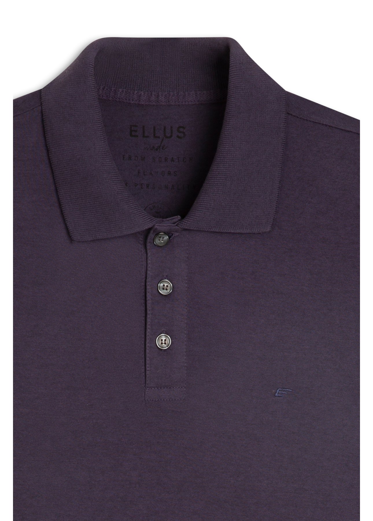 Polo Piquet Cotton Melange Easa Old Purple Mescla