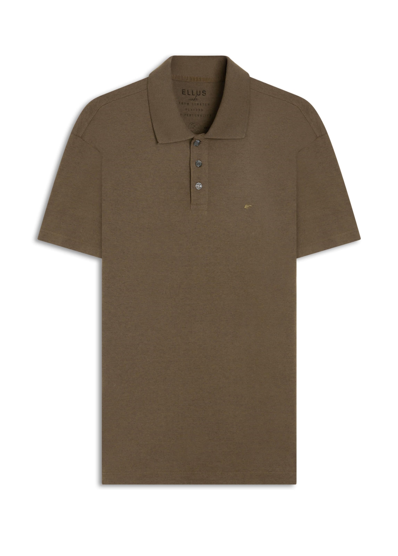 Polo Piquet Cotton Melange Easa Tabaco