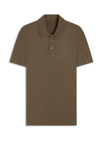 Polo Piquet Cotton Melange Easa Tabaco