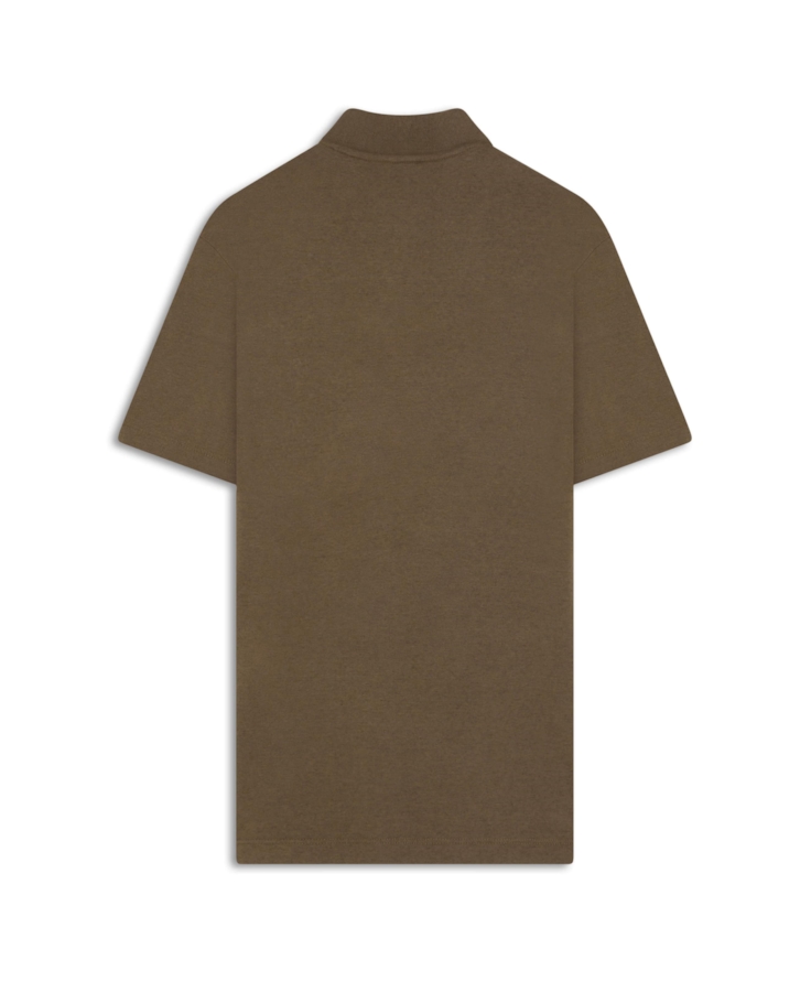 Polo Piquet Cotton Melange Easa Tabaco
