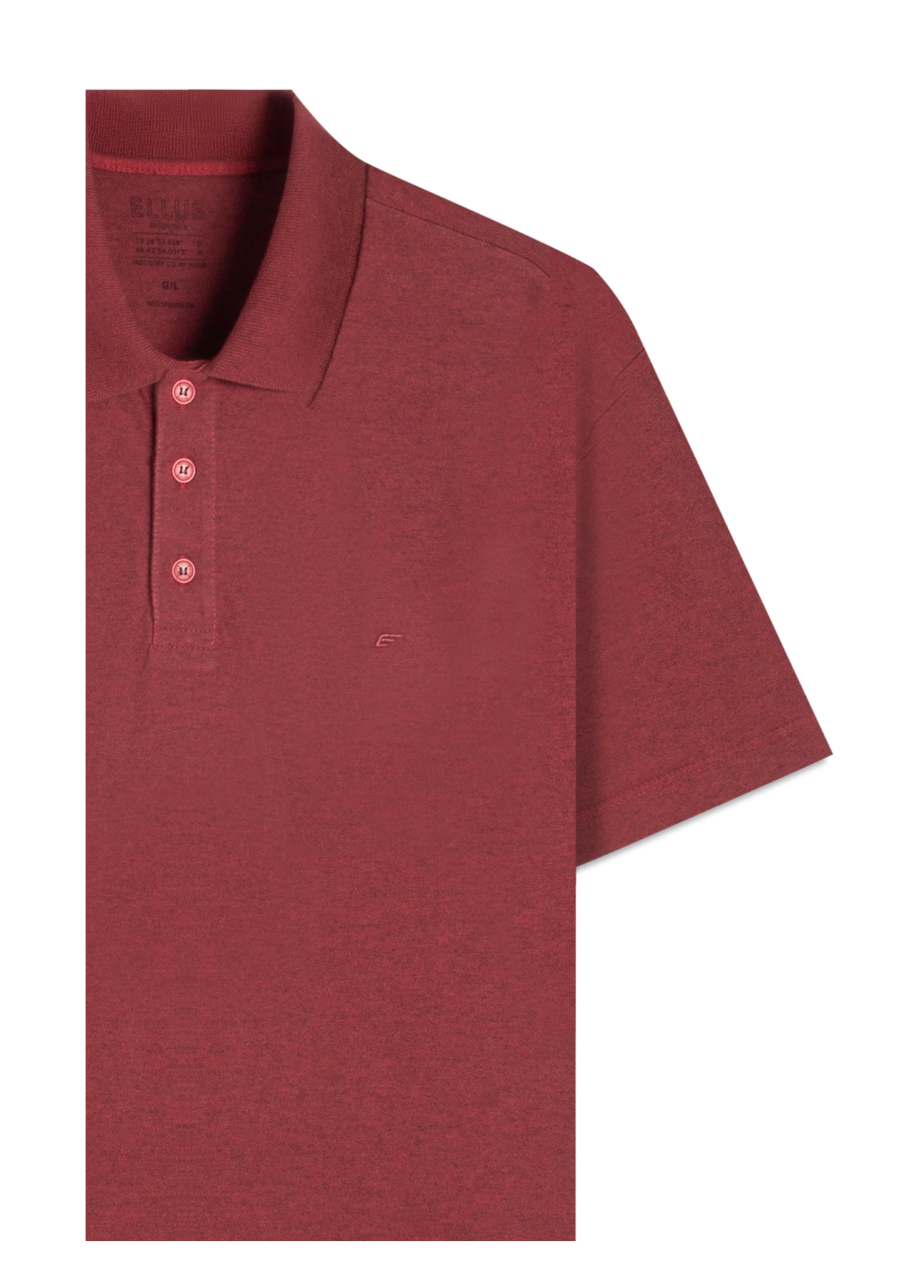 Polo Piquet Cotton Melange Easa Vermelho