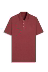 Polo Piquet Cotton Melange Easa Vermelho