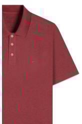 Polo Piquet Cotton Melange Easa Vermelho