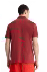 Polo Piquet Cotton Melange Easa Vermelho