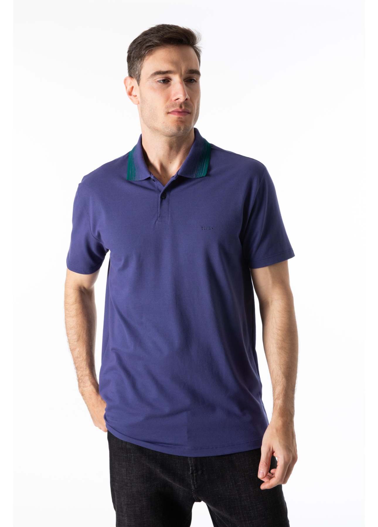 Polo Piquet Degrade Mescla Purple Blue