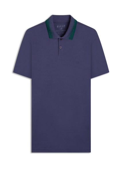 Polo Piquet Degrade Mescla Purple Blue