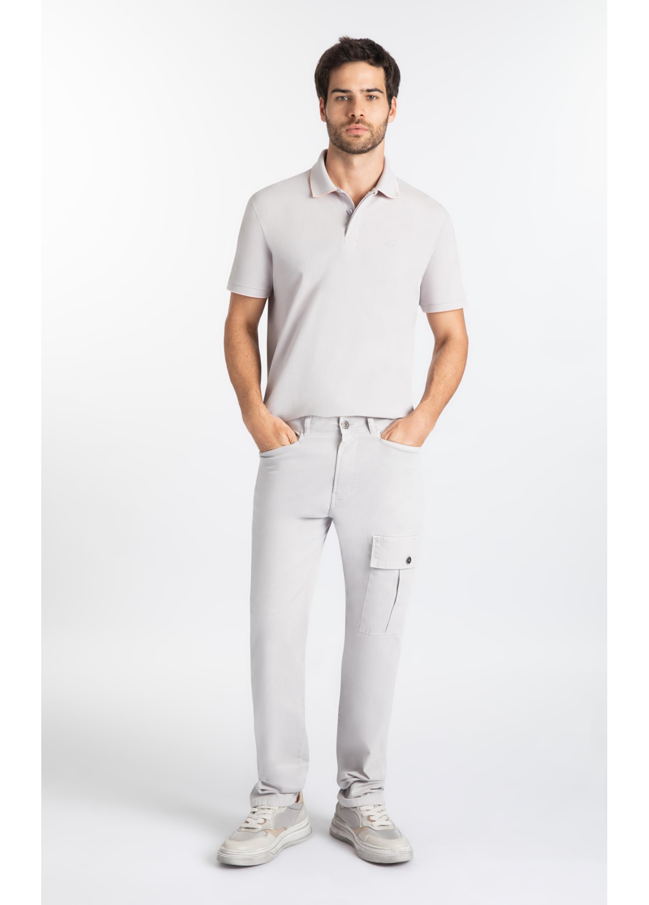 Polo  Piquet Duocolor Azul Seco