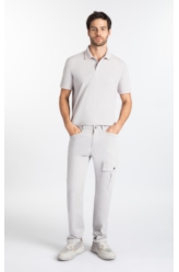 Polo  Piquet Duocolor Azul Seco
