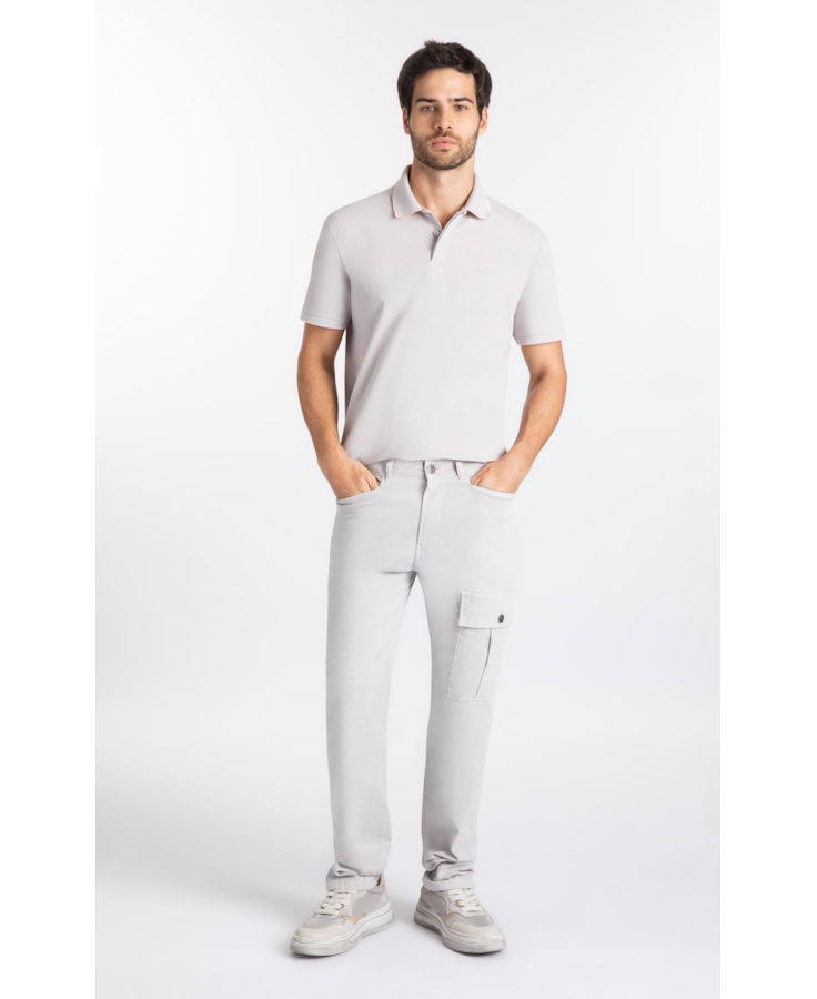 Polo  Piquet Duocolor Azul Seco