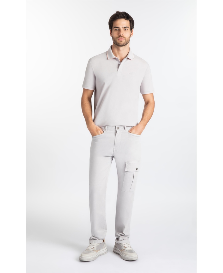 Polo  Piquet Duocolor Azul Seco