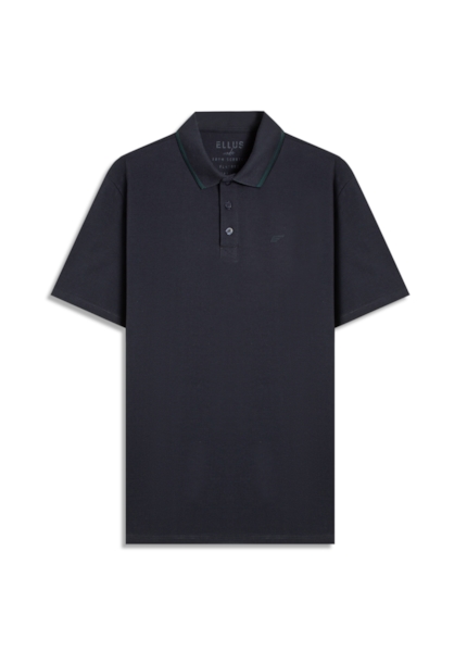 Polo Piquet Easa Checkerd Dark Navy