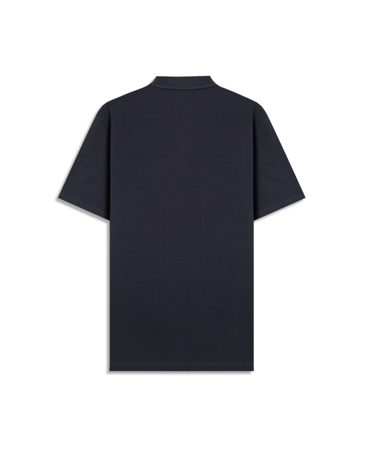 Polo Piquet Easa Checkerd Dark Navy