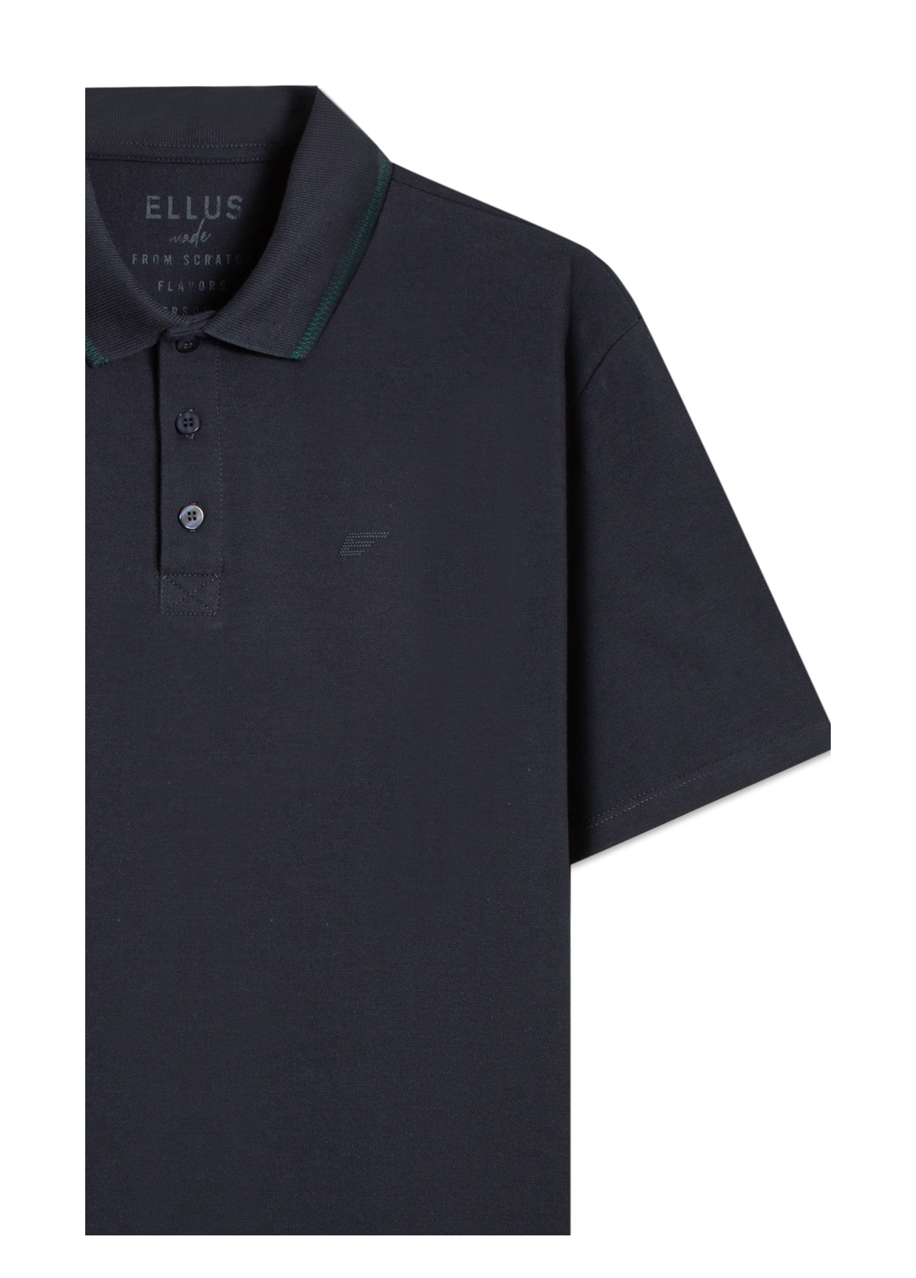 Polo Piquet Easa Checkerd Dark Navy