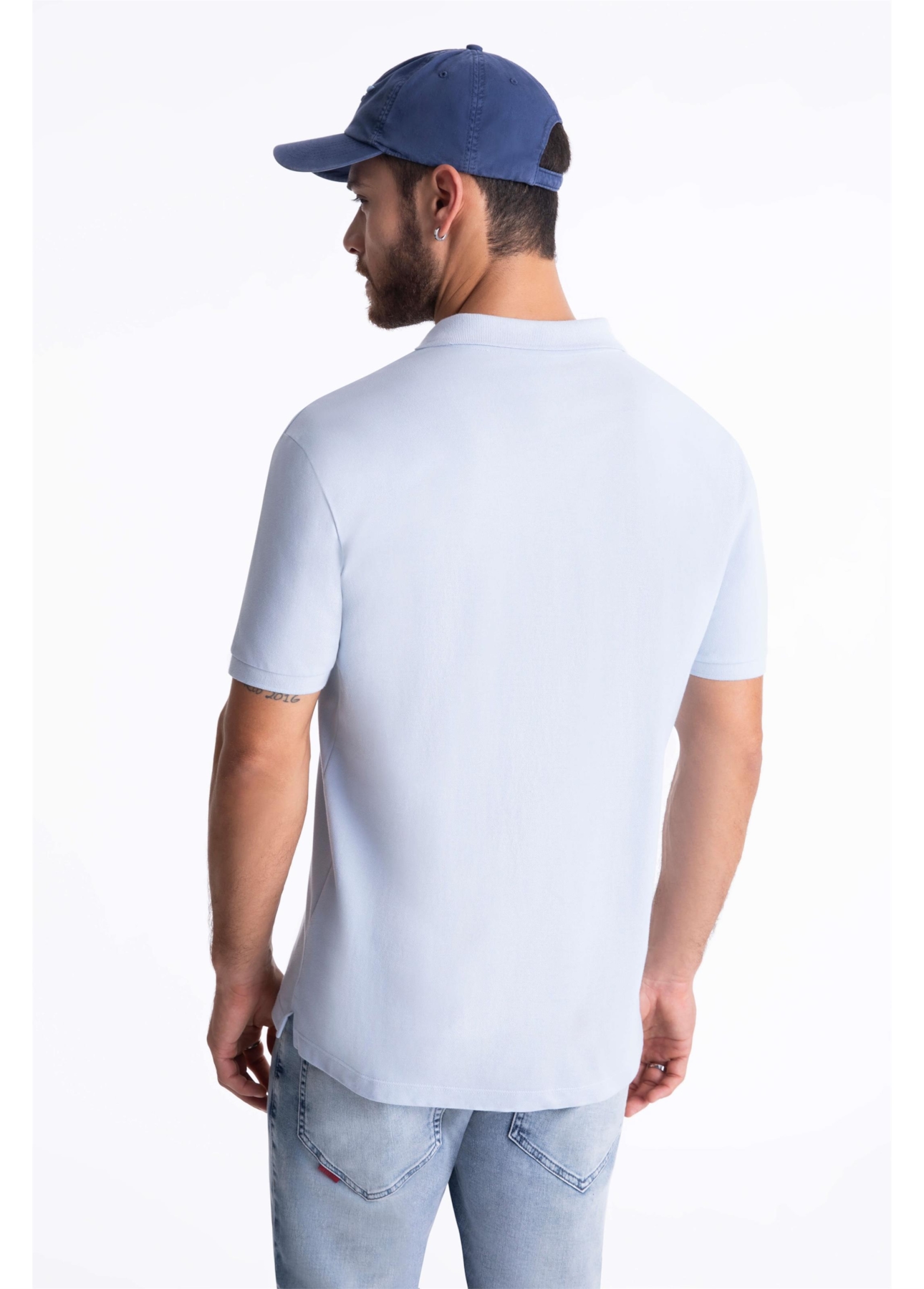 Polo Piquet Easa Classic Azul Claro