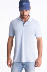Polo Piquet Easa Classic Azul Claro