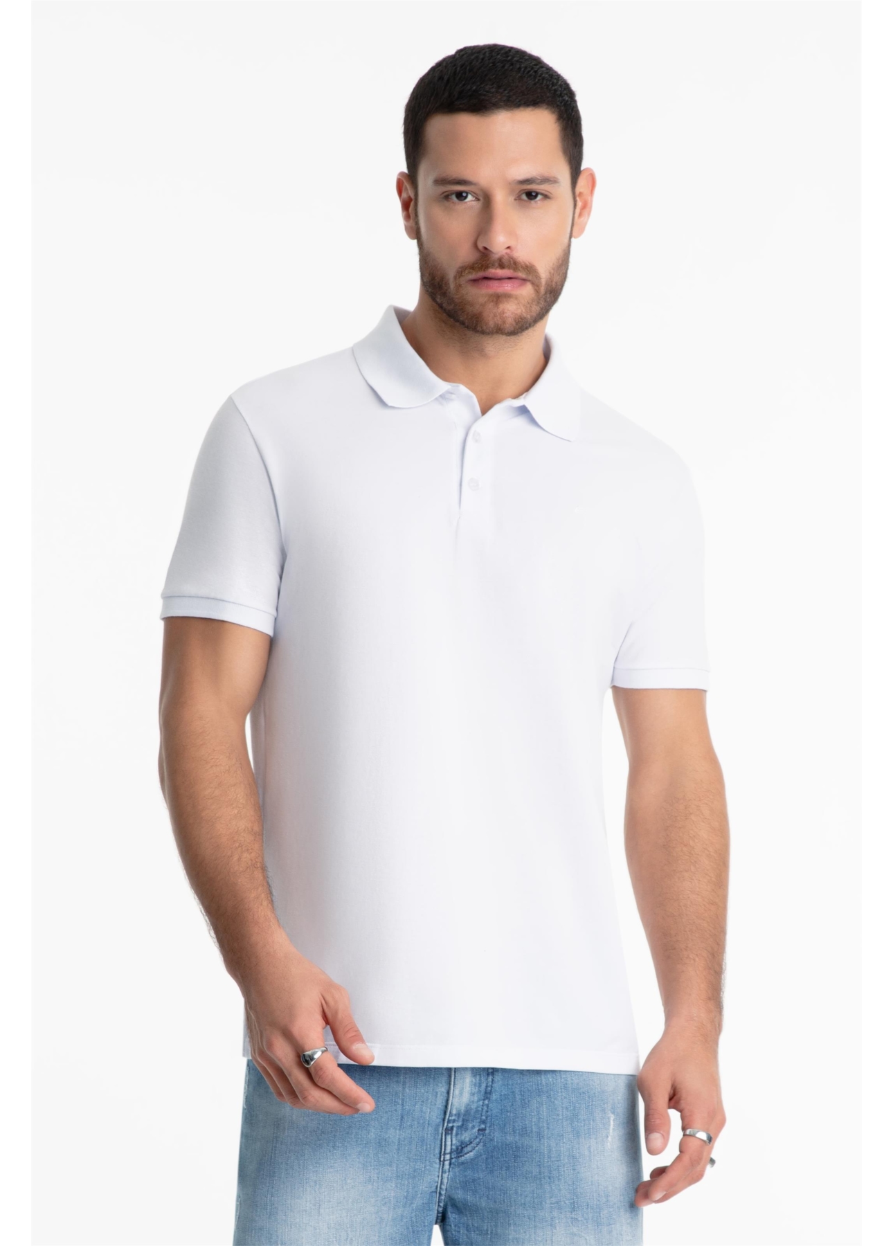 Polo Piquet Easa Classic Branco