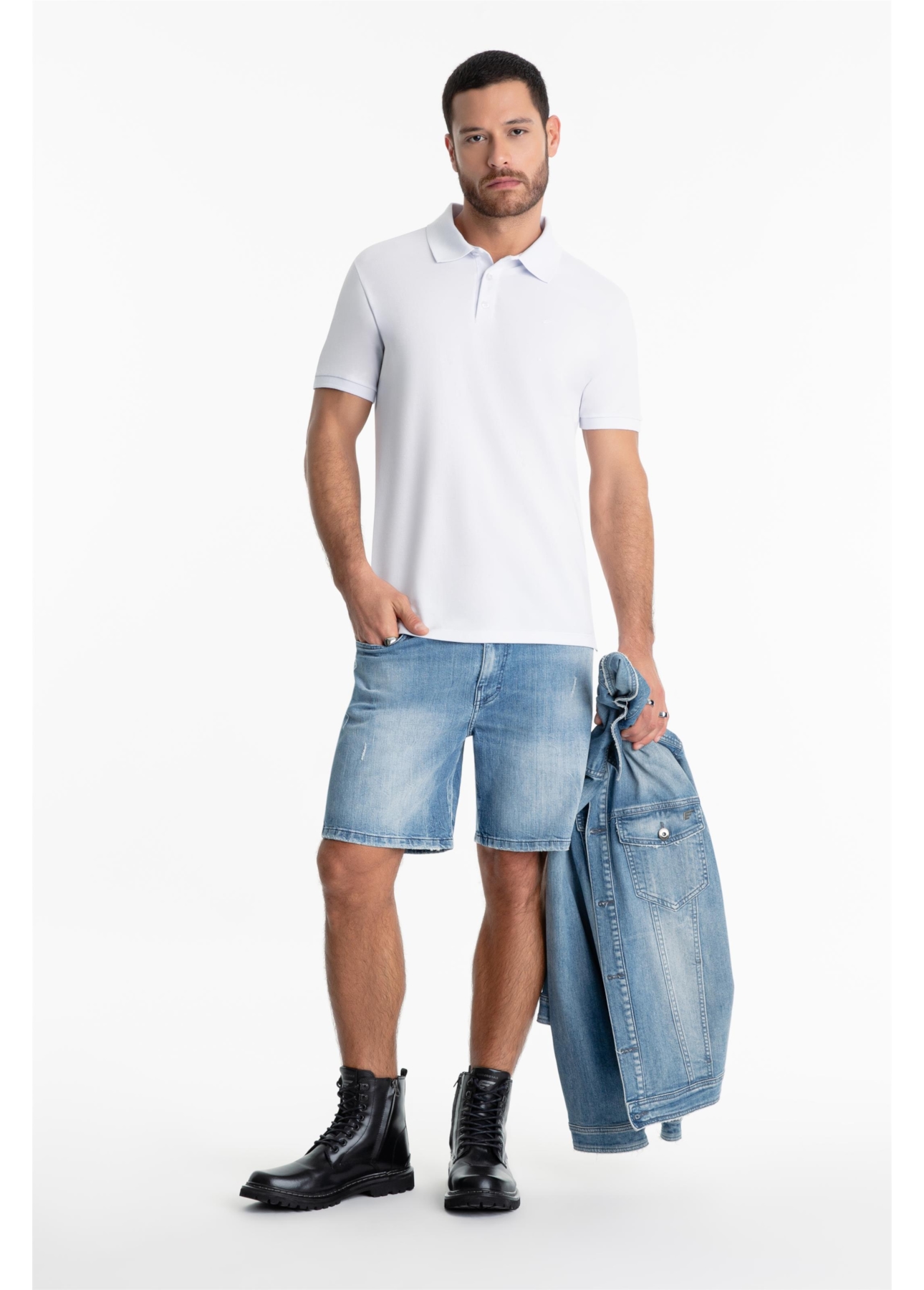 Polo Piquet Easa Classic Branco
