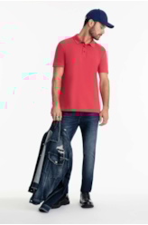 Polo Piquet Easa Classic Framboesa