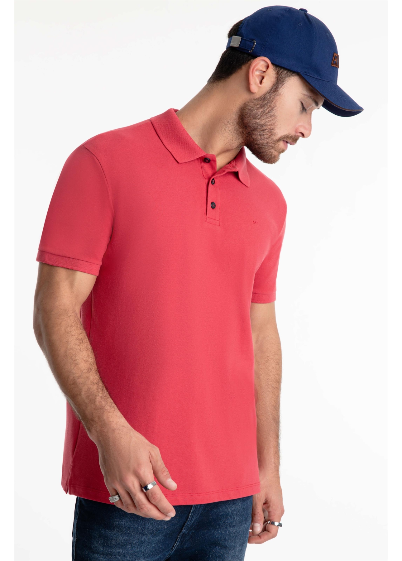 Polo Piquet Easa Classic Framboesa