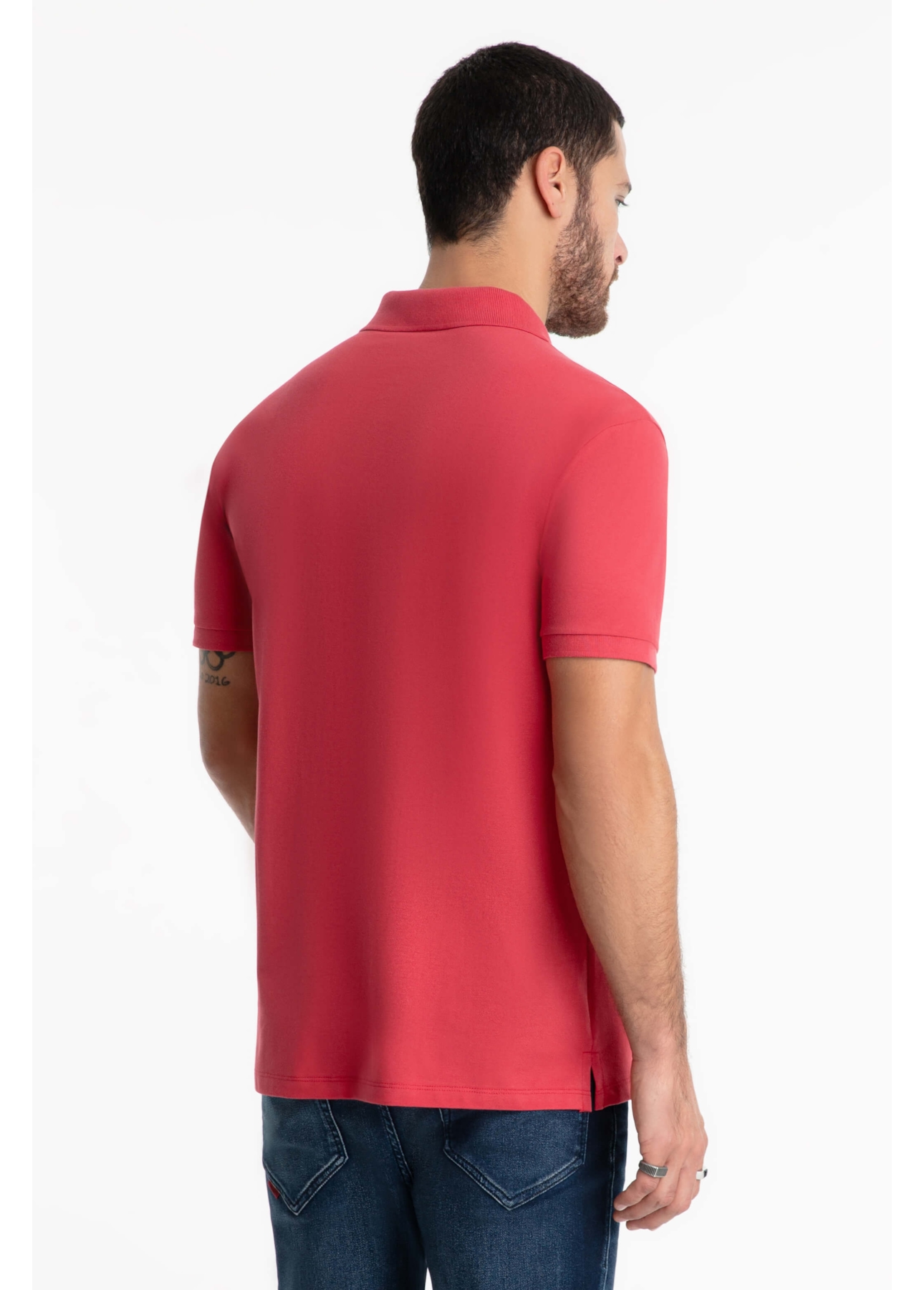 Polo Piquet Easa Classic Framboesa
