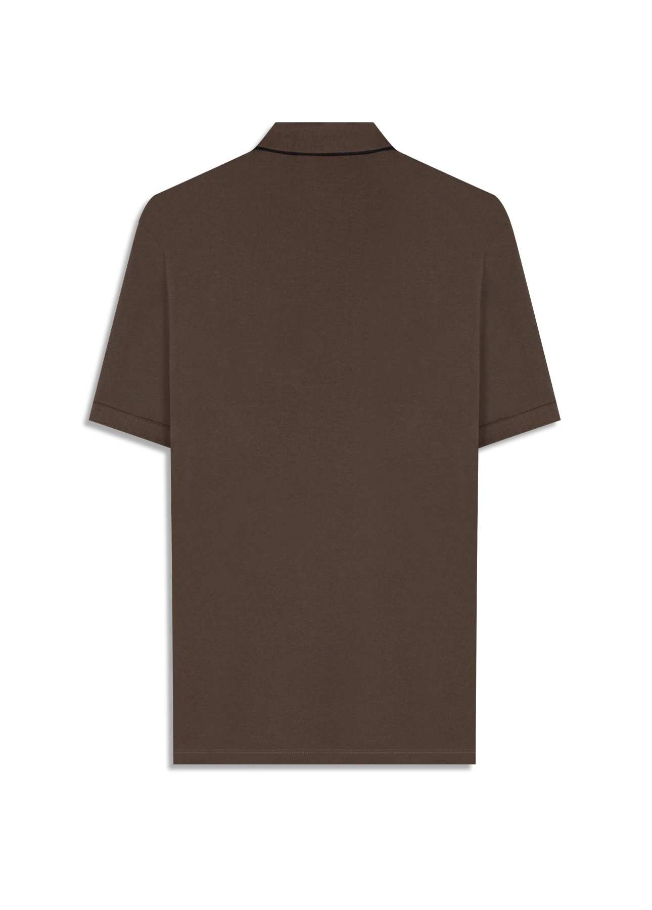 Polo Piquet Easa Collar Classic Mc Marrom